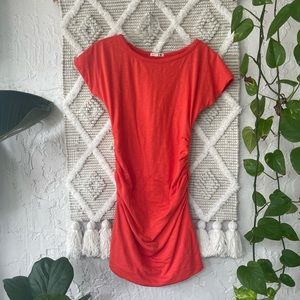 Sundry Cinched mini dress in orange